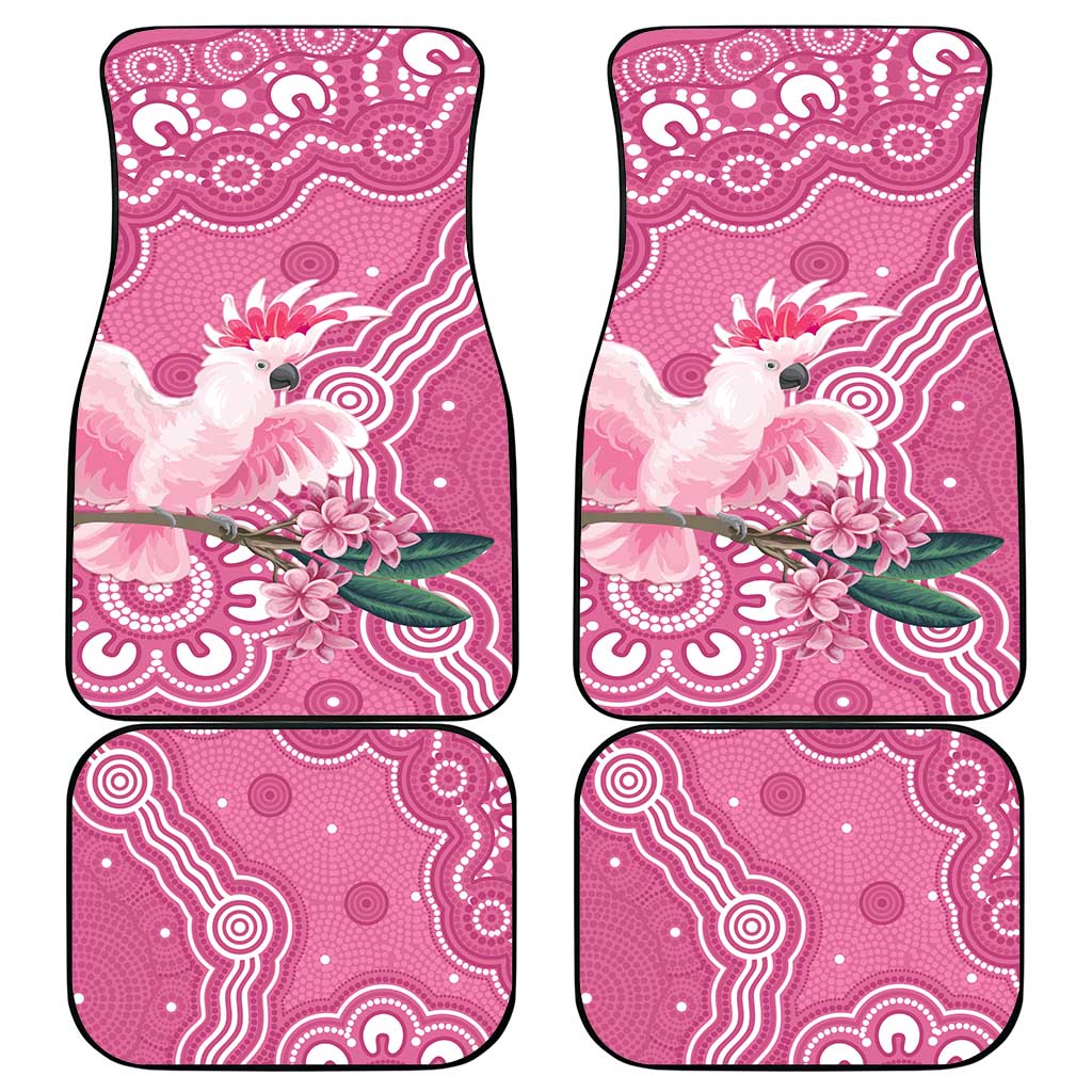 Australia Breast Cancer Awareness Car Mats Pink Cockatoo Ribbon Aboriginal Art - Aussie Hoodie