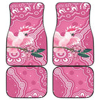Australia Breast Cancer Awareness Car Mats Pink Cockatoo Ribbon Aboriginal Art - Aussie Hoodie