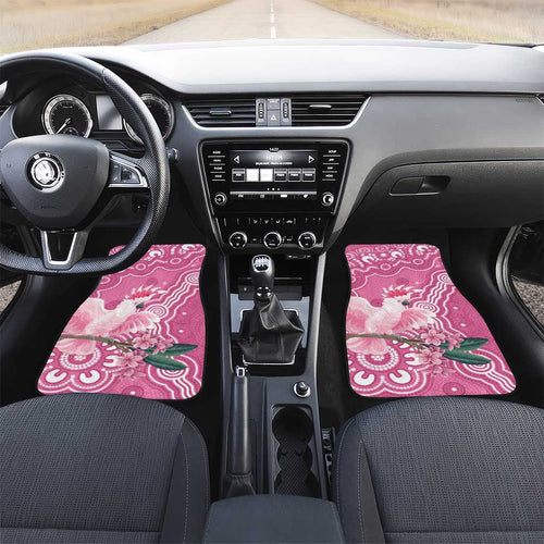 Australia Breast Cancer Awareness Car Mats Pink Cockatoo Ribbon Aboriginal Art - Aussie Hoodie