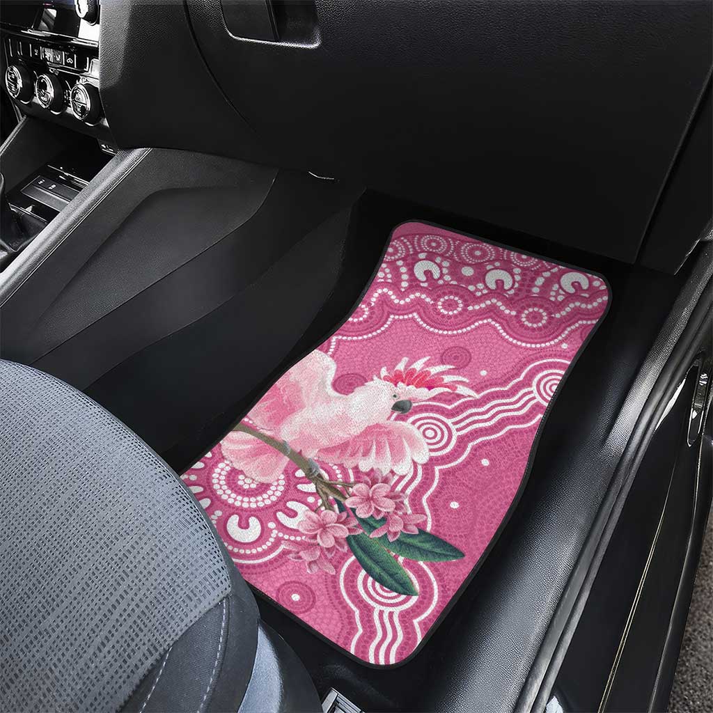 Australia Breast Cancer Awareness Car Mats Pink Cockatoo Ribbon Aboriginal Art - Aussie Hoodie