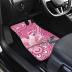 Australia Breast Cancer Awareness Car Mats Pink Cockatoo Ribbon Aboriginal Art - Aussie Hoodie