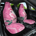 Australia Breast Cancer Awareness Car Seat Cover Pink Cockatoo Ribbon Aboriginal Art - Aussie Hoodie