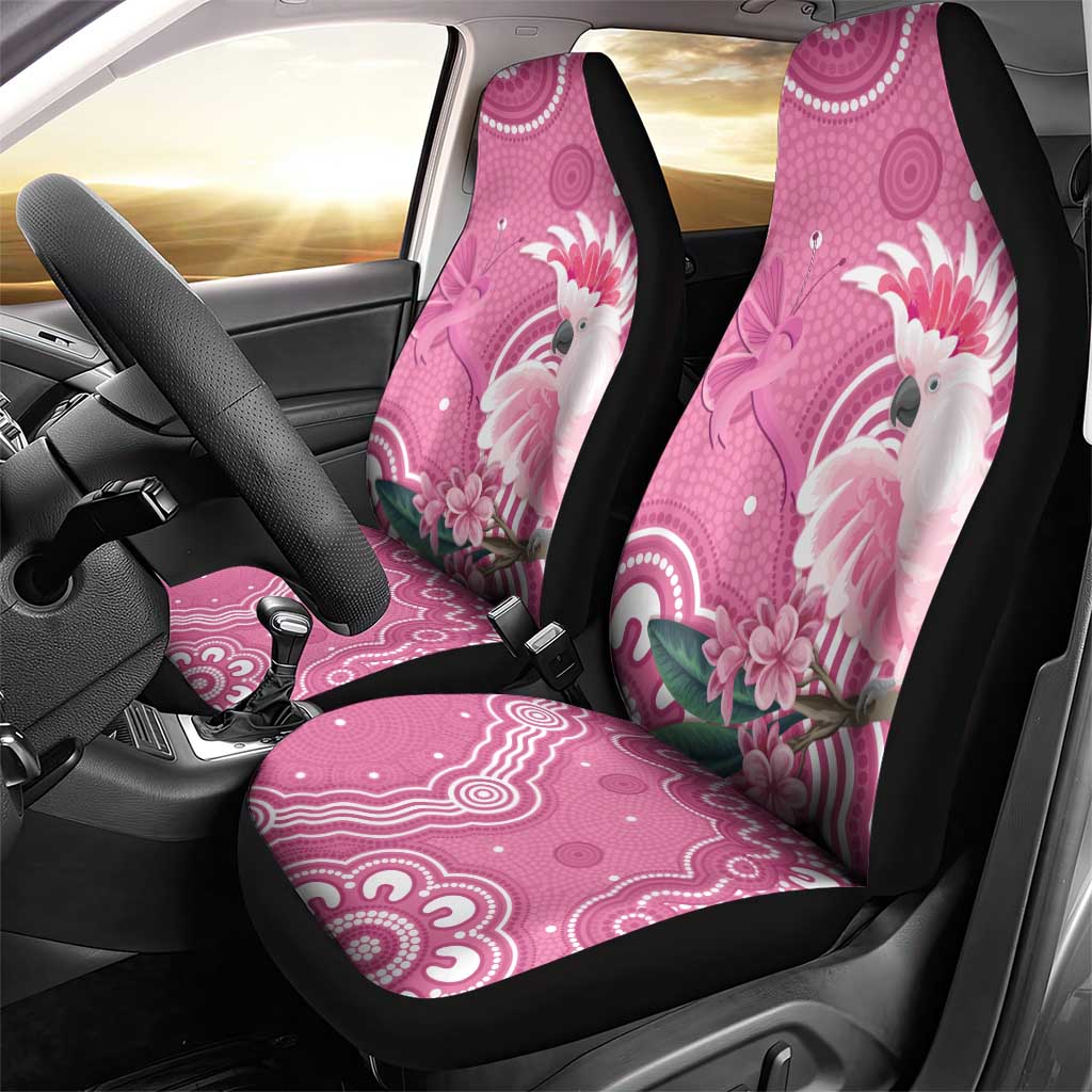 Australia Breast Cancer Awareness Car Seat Cover Pink Cockatoo Ribbon Aboriginal Art - Aussie Hoodie