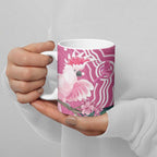 Australia Breast Cancer Awareness Ceramic Mug Pink Cockatoo Ribbon Aboriginal Art - Aussie Hoodie