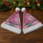 Australia Breast Cancer Awareness Christmas Santa Hat Pink Cockatoo Ribbon Aboriginal Art - Aussie Hoodie