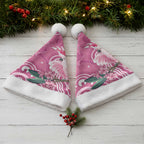 Australia Breast Cancer Awareness Christmas Santa Hat Pink Cockatoo Ribbon Aboriginal Art - Aussie Hoodie