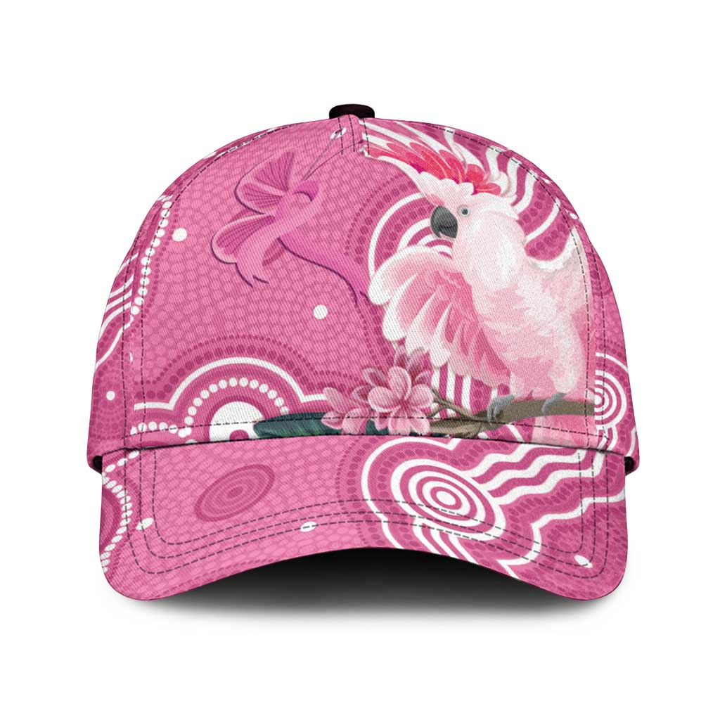 Australia Breast Cancer Awareness Classic Cap Pink Cockatoo Ribbon Aboriginal Art - Aussie Hoodie