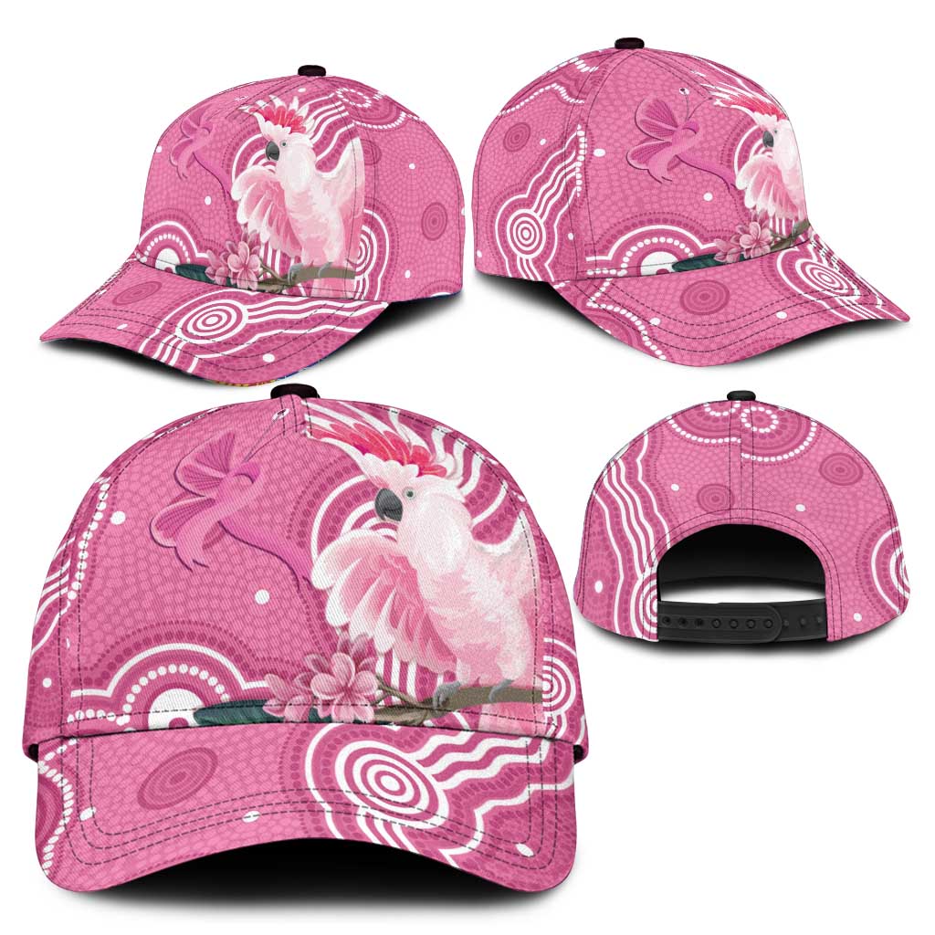 Australia Breast Cancer Awareness Classic Cap Pink Cockatoo Ribbon Aboriginal Art - Aussie Hoodie