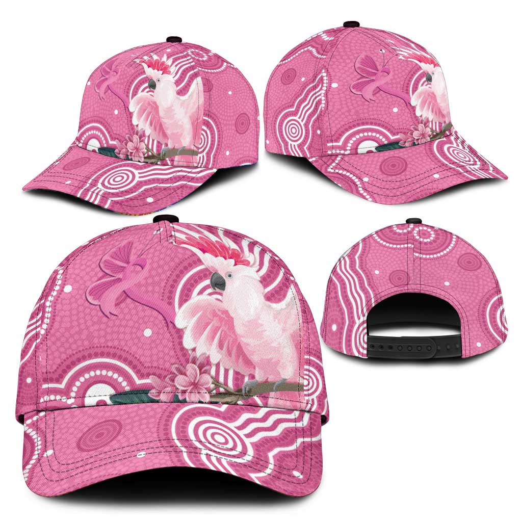 Australia Breast Cancer Awareness Classic Cap Pink Cockatoo Ribbon Aboriginal Art - Aussie Hoodie
