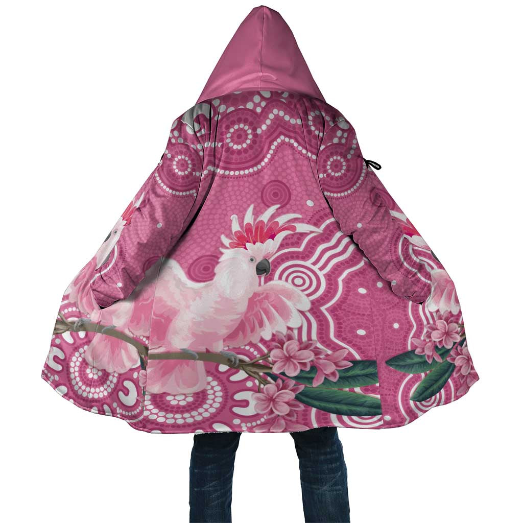 Australia Breast Cancer Awareness Cloak Pink Cockatoo Ribbon Aboriginal Art - Aussie Hoodie