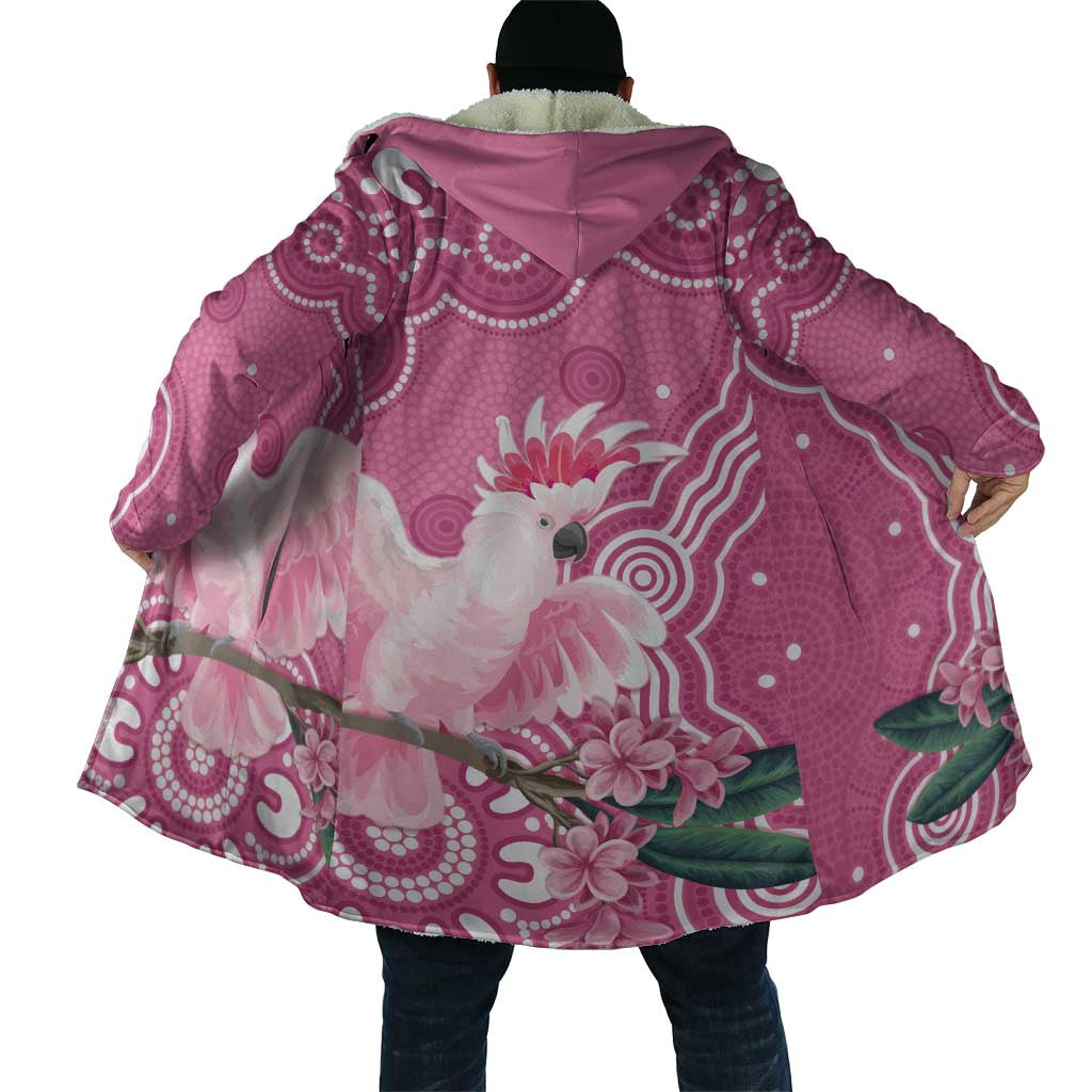 Australia Breast Cancer Awareness Cloak Pink Cockatoo Ribbon Aboriginal Art - Aussie Hoodie