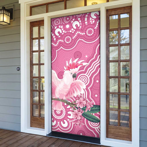 Australia Breast Cancer Awareness Door Cover Pink Cockatoo Ribbon Aboriginal Art - Aussie Hoodie