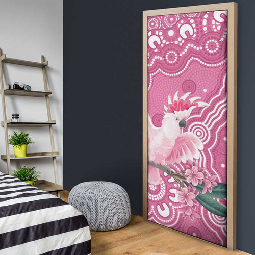 Australia Breast Cancer Awareness Door Cover Pink Cockatoo Ribbon Aboriginal Art - Aussie Hoodie