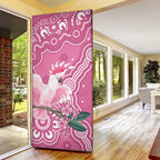 Australia Breast Cancer Awareness Door Cover Pink Cockatoo Ribbon Aboriginal Art - Aussie Hoodie