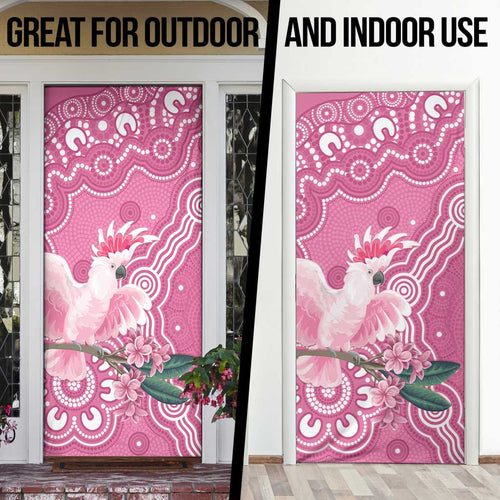 Australia Breast Cancer Awareness Door Cover Pink Cockatoo Ribbon Aboriginal Art - Aussie Hoodie