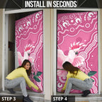 Australia Breast Cancer Awareness Door Cover Pink Cockatoo Ribbon Aboriginal Art - Aussie Hoodie