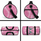 Australia Breast Cancer Awareness Duffle Bag Pink Cockatoo Ribbon Aboriginal Art