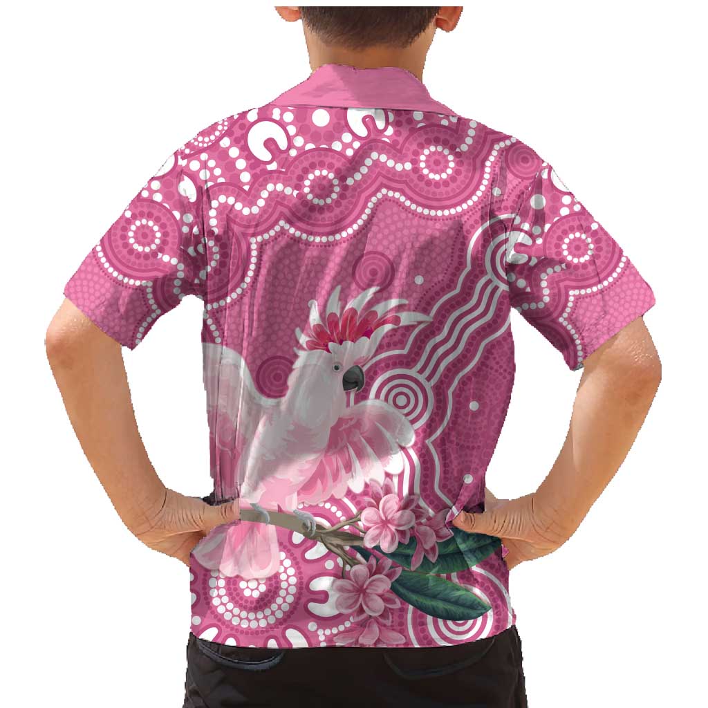 Australia Breast Cancer Awareness Family Matching Mermaid Dress and Hawaiian Shirt Pink Cockatoo Ribbon Aboriginal Art - Aussie Hoodie