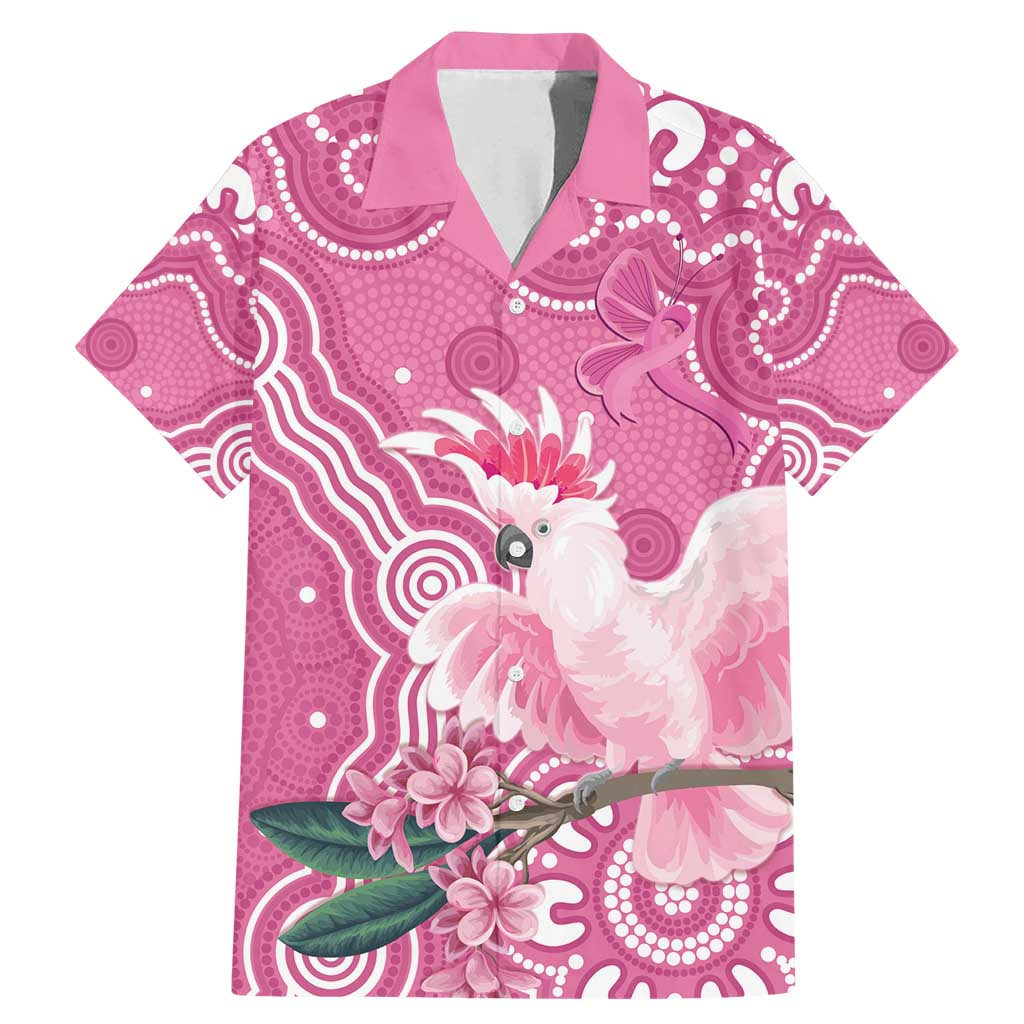 Australia Breast Cancer Awareness Family Matching Mermaid Dress and Hawaiian Shirt Pink Cockatoo Ribbon Aboriginal Art - Aussie Hoodie