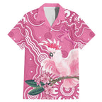 Australia Breast Cancer Awareness Family Matching Mermaid Dress and Hawaiian Shirt Pink Cockatoo Ribbon Aboriginal Art - Aussie Hoodie
