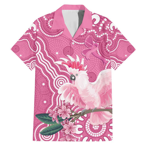 Australia Breast Cancer Awareness Family Matching Mermaid Dress and Hawaiian Shirt Pink Cockatoo Ribbon Aboriginal Art - Aussie Hoodie