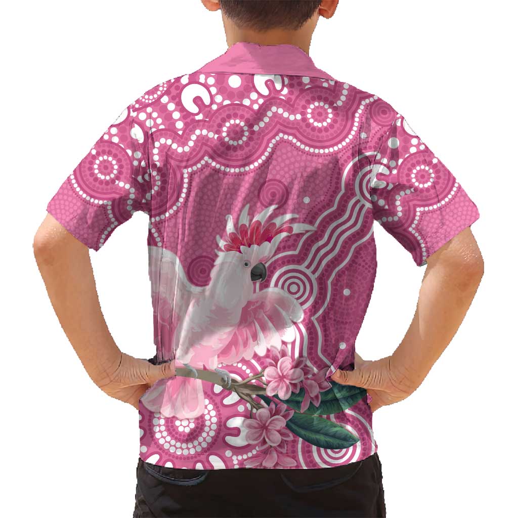 Australia Breast Cancer Awareness Family Matching Puletasi and Hawaiian Shirt Pink Cockatoo Ribbon Aboriginal Art - Aussie Hoodie