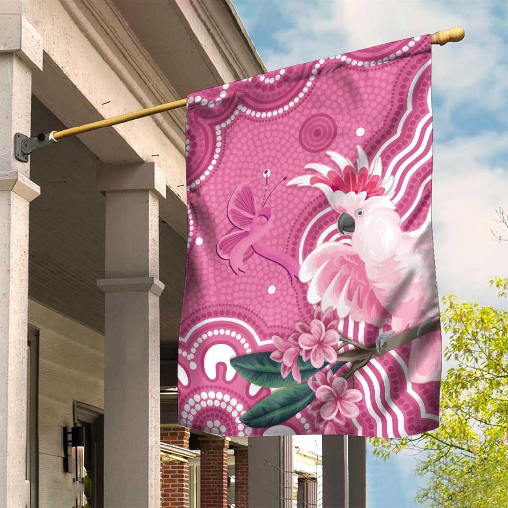 Australia Breast Cancer Awareness Garden Flag Pink Cockatoo Ribbon Aboriginal Art - Aussie Hoodie