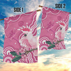 Australia Breast Cancer Awareness Garden Flag Pink Cockatoo Ribbon Aboriginal Art - Aussie Hoodie