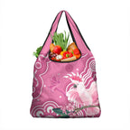 Australia Breast Cancer Awareness Grocery Bag Pink Cockatoo Ribbon Aboriginal Art - Aussie Hoodie