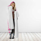 Australia Breast Cancer Awareness Hooded Blanket Pink Cockatoo Ribbon Aboriginal Art - Aussie Hoodie