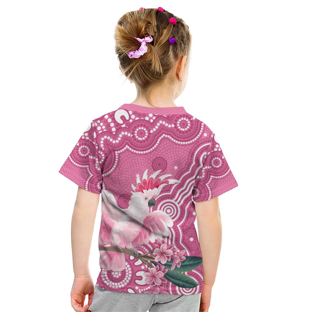 Australia Breast Cancer Awareness Kid T Shirt Pink Cockatoo Ribbon Aboriginal Art - Aussie Hoodie