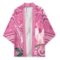 Australia Breast Cancer Awareness Kimono Pink Cockatoo Ribbon Aboriginal Art - Aussie Hoodie
