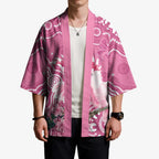 Australia Breast Cancer Awareness Kimono Pink Cockatoo Ribbon Aboriginal Art - Aussie Hoodie