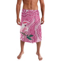 Australia Breast Cancer Awareness Lavalava Pink Cockatoo Ribbon Aboriginal Art - Aussie Hoodie