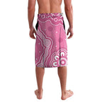 Australia Breast Cancer Awareness Lavalava Pink Cockatoo Ribbon Aboriginal Art - Aussie Hoodie