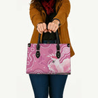 Australia Breast Cancer Awareness Leather Bag Pink Cockatoo Ribbon Aboriginal Art - Aussie Hoodie