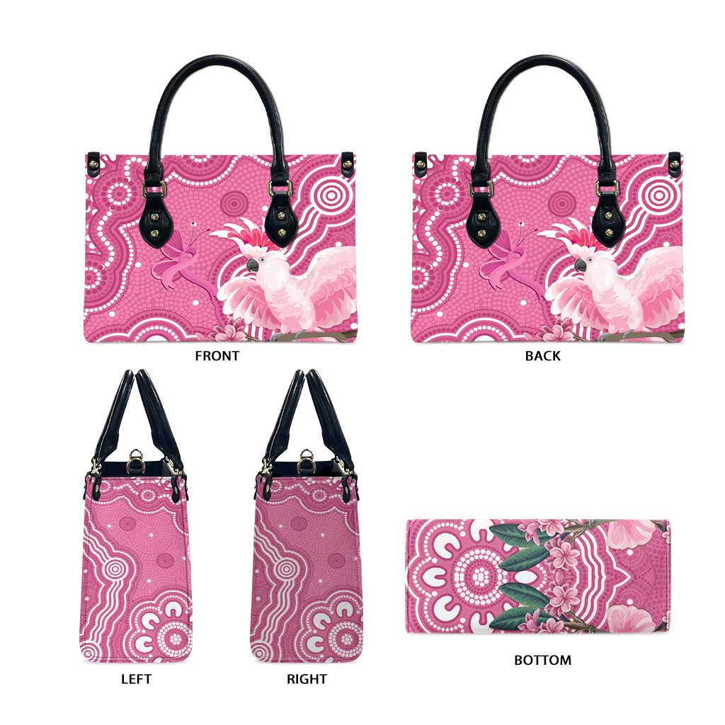 Australia Breast Cancer Awareness Leather Bag Pink Cockatoo Ribbon Aboriginal Art - Aussie Hoodie