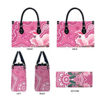 Australia Breast Cancer Awareness Leather Bag Pink Cockatoo Ribbon Aboriginal Art - Aussie Hoodie