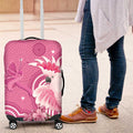 Australia Breast Cancer Awareness Luggage Cover Pink Cockatoo Ribbon Aboriginal Art - Aussie Hoodie