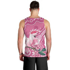 Australia Breast Cancer Awareness Men Tank Top Pink Cockatoo Ribbon Aboriginal Art - Aussie Hoodie