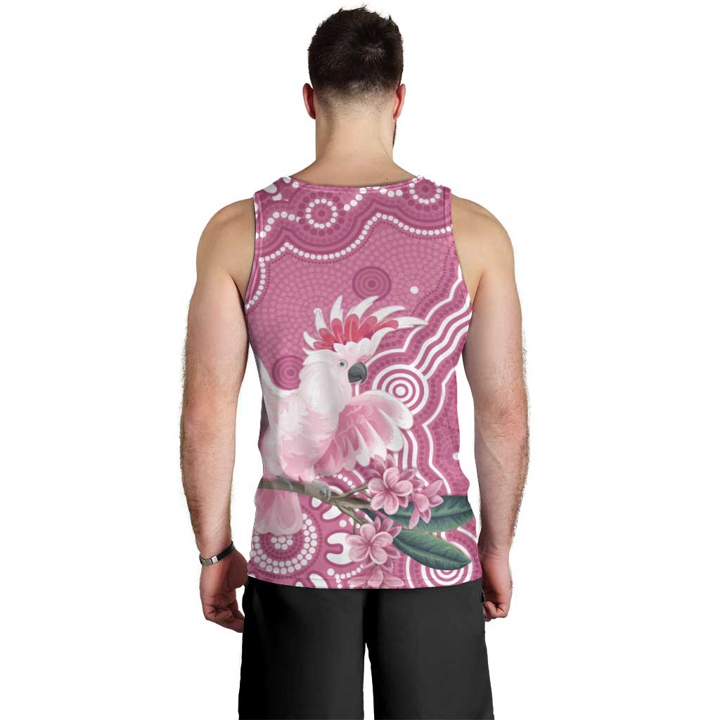 Australia Breast Cancer Awareness Men Tank Top Pink Cockatoo Ribbon Aboriginal Art - Aussie Hoodie