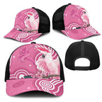 Australia Breast Cancer Awareness Mesh Trucker Cap Pink Cockatoo Ribbon Aboriginal Art - Aussie Hoodie