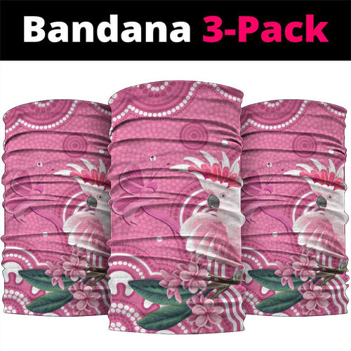 Australia Breast Cancer Awareness Neck Gaiter Pink Cockatoo Ribbon Aboriginal Art - Aussie Hoodie