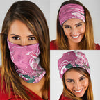 Australia Breast Cancer Awareness Neck Gaiter Pink Cockatoo Ribbon Aboriginal Art - Aussie Hoodie