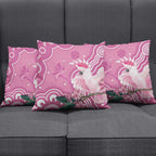 Australia Breast Cancer Awareness Pillow Cover Pink Cockatoo Ribbon Aboriginal Art - Aussie Hoodie