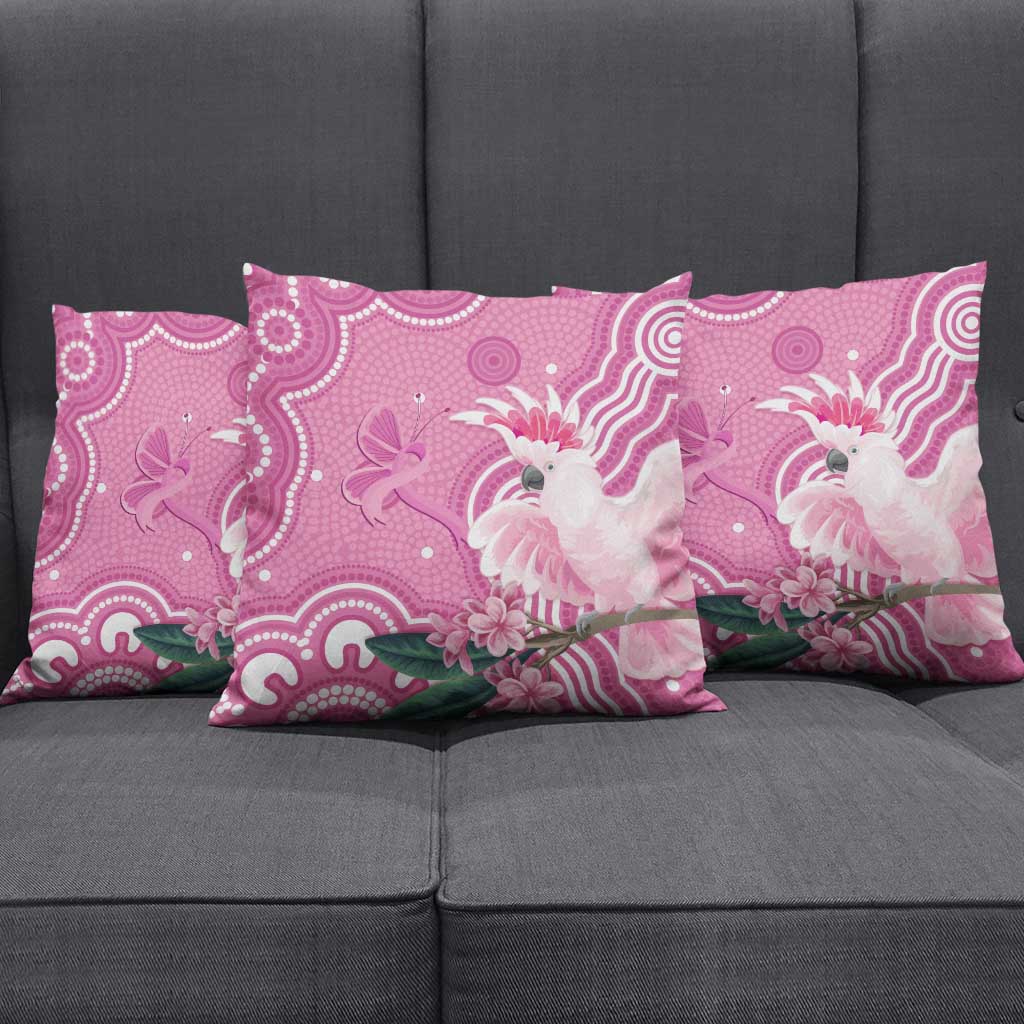 Australia Breast Cancer Awareness Pillow Cover Pink Cockatoo Ribbon Aboriginal Art - Aussie Hoodie