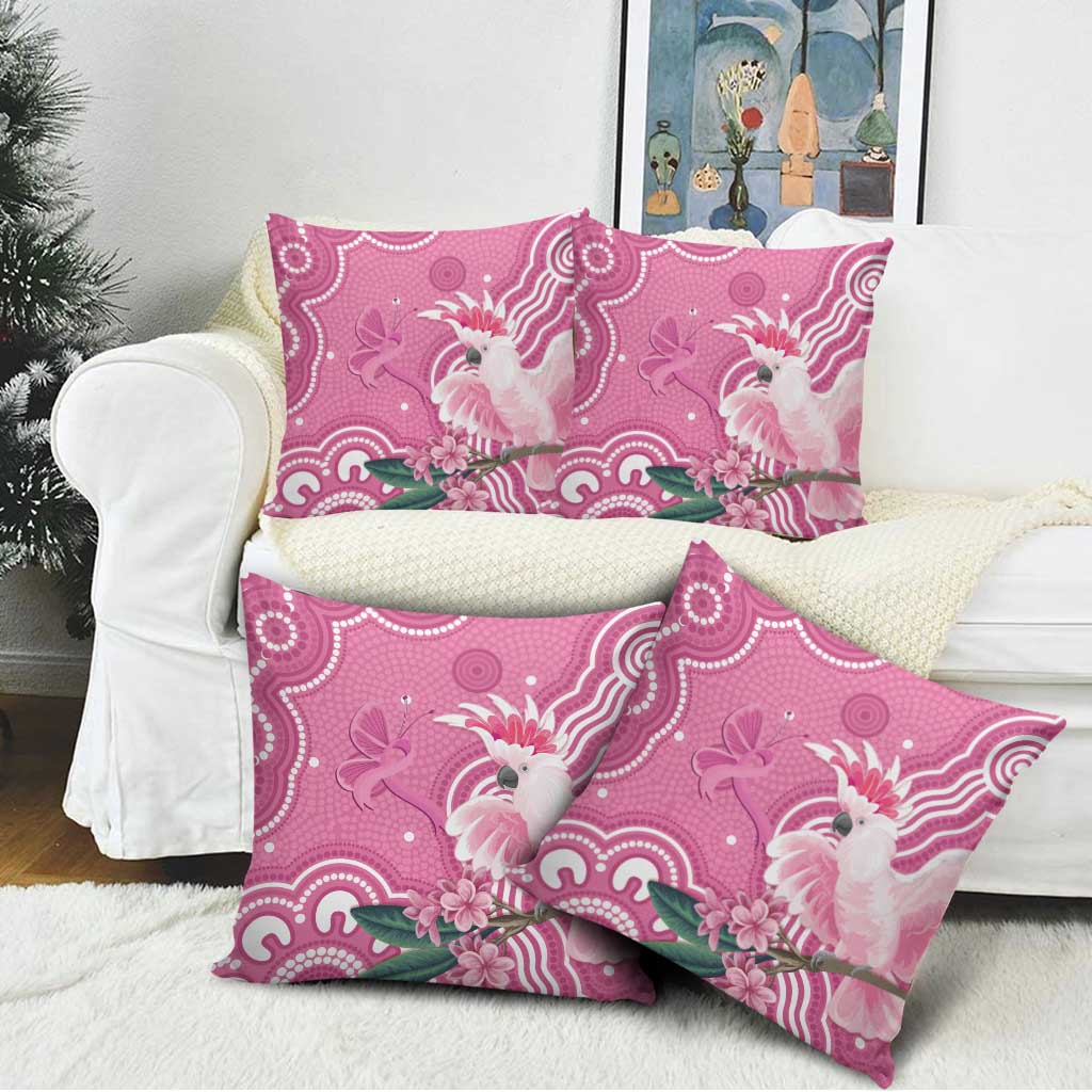 Australia Breast Cancer Awareness Pillow Cover Pink Cockatoo Ribbon Aboriginal Art - Aussie Hoodie