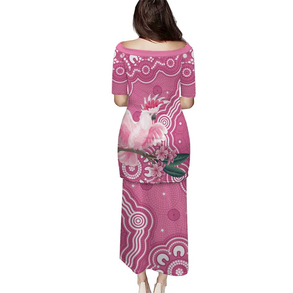 Australia Breast Cancer Awareness Puletasi Pink Cockatoo Ribbon Aboriginal Art - Aussie Hoodie
