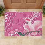 Australia Breast Cancer Awareness Rubber Doormat Pink Cockatoo Ribbon Aboriginal Art - Aussie Hoodie