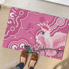 Australia Breast Cancer Awareness Rubber Doormat Pink Cockatoo Ribbon Aboriginal Art - Aussie Hoodie